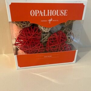 Opalhouse Red and Tan Heart Vase Filler Set